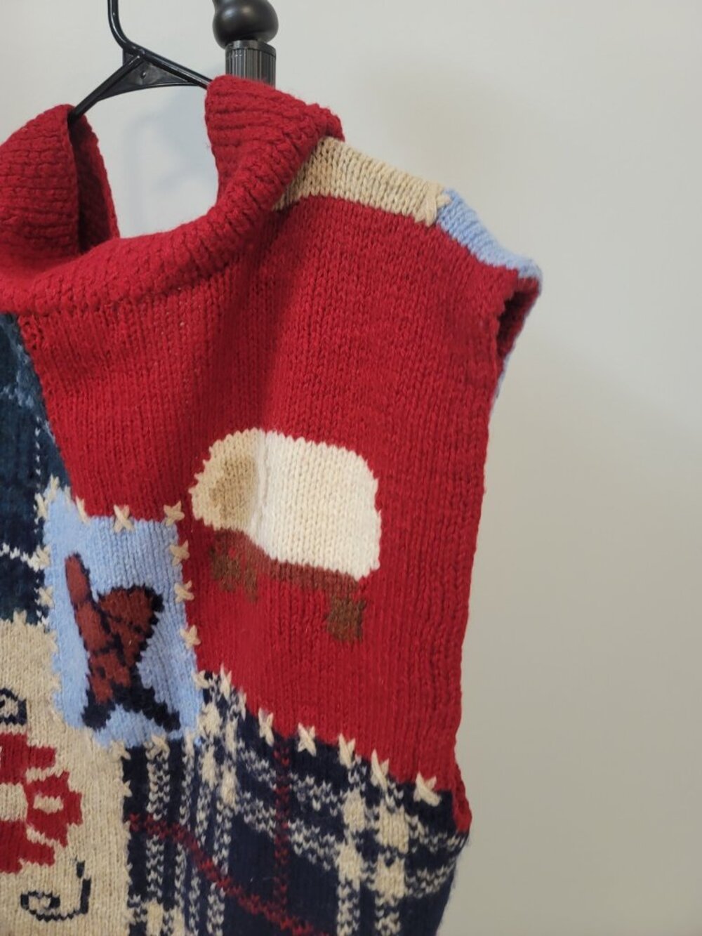 Vintage Rare 1992 Eddie Bauer XL Knit Vest Sweater - Original & Special Multicol - Picture 7 of 7